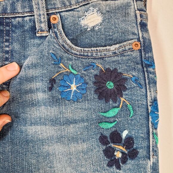 Lucky Brand Ava Skinny Floral Jeans Size 00 - Picture 3 of 5